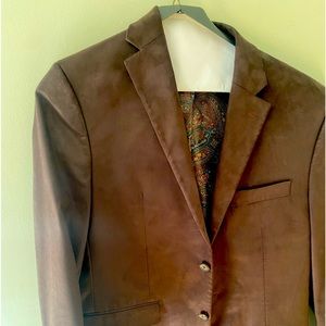 Polo Ralph Lauren suede single breasted brown blazer (40R)